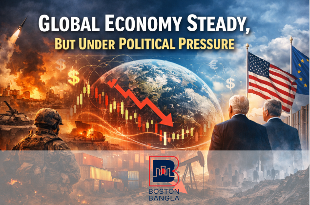 বিশ্ব অর্থনীতি টেকসই, কিন্তু রাজনৈতিক চাপ বাড়ছে